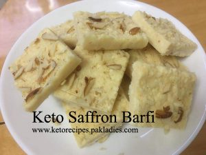 Keto Saffron Barfi